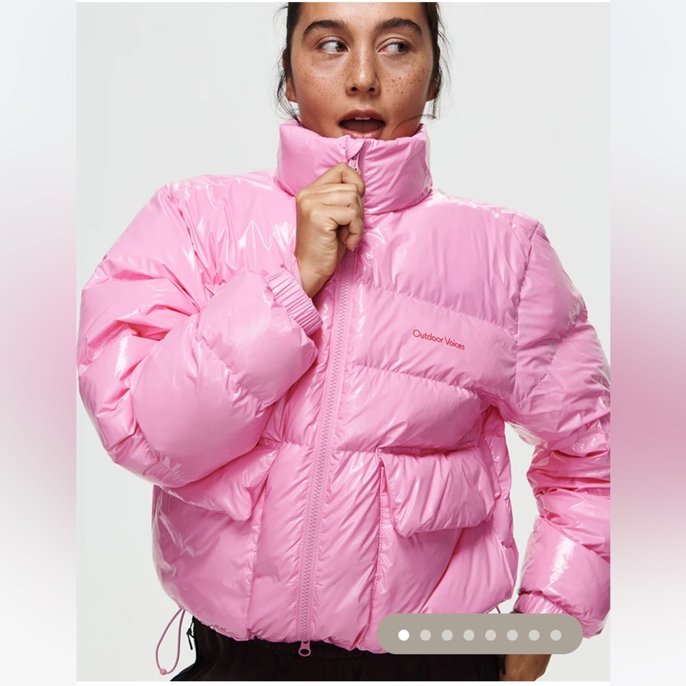NWT SOLD OUT Outdoor Voices Gloss Puffer in Sorbet Pink - Small